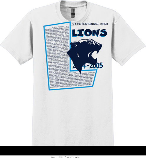 2004-2005 LIONS ST.PETERSBURG HIGH T-shirt Design 