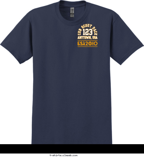 CUB SCOUT PACK 123 ANYTOWN, USA T-shirt Design 