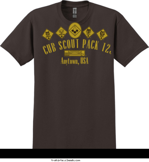 Anytown, USA CUB SCOUT PACK 123 T-shirt Design 