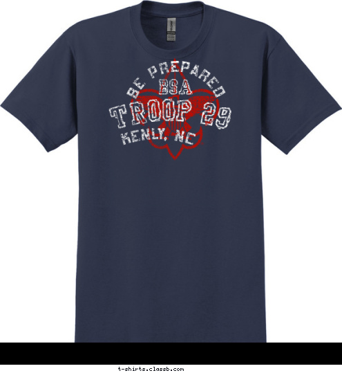 KENLY, NC BE PREPARED BSA TROOP 29 KENLY, NC T-shirt Design 