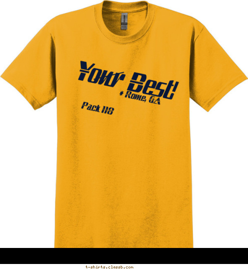 * Rome, GA Pack 118 Do Your Best! T-shirt Design 