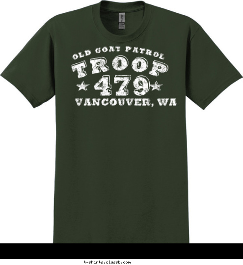 TROOP Vancouver, WA 479 OLD GOAT PATROL T-shirt Design 