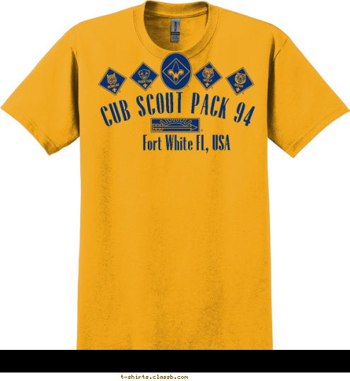 TIGERS Fort White FL, USA CUB SCOUT PACK 94 T-shirt Design 