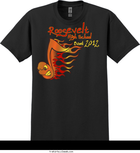 Fiery Music Note Shirt T-shirt Design