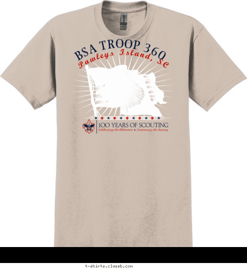 BSA TROOP 360 Pawleys Island, SC T-shirt Design 