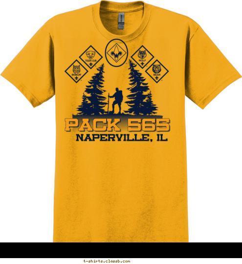 Naperville, IL PACK 565 T-shirt Design 