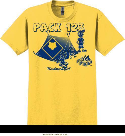 Woodstock,GA PACK 123 T-shirt Design 