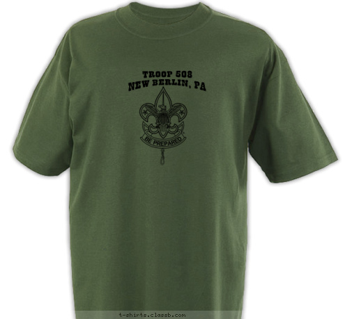 TROOP 508
NEW BERLIN, PA New Text TROOP 508
NEW BERLIN, PA T-shirt Design 