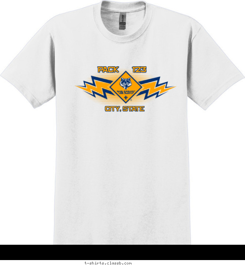 PACK 123 CITY, STATE T-shirt Design SP2102