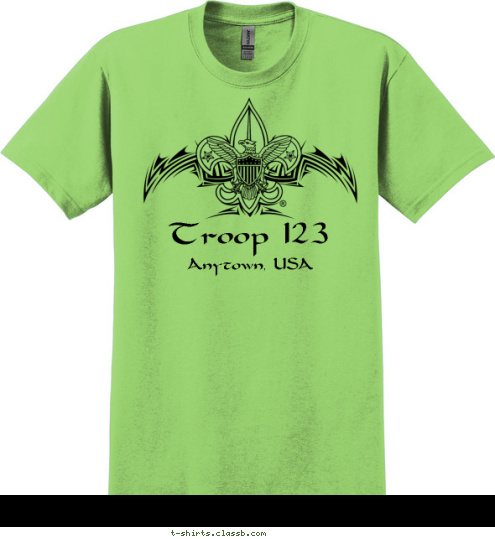 Troop 123 Anytown, USA T-shirt Design SP2103