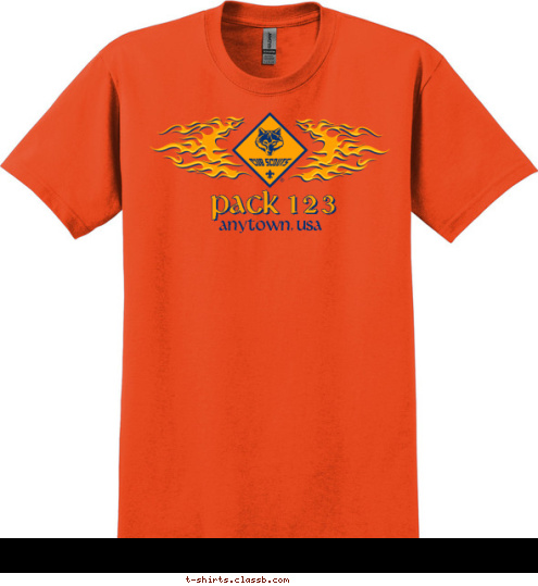 pack 123 Pack 123 anytown, usa T-shirt Design SP2107