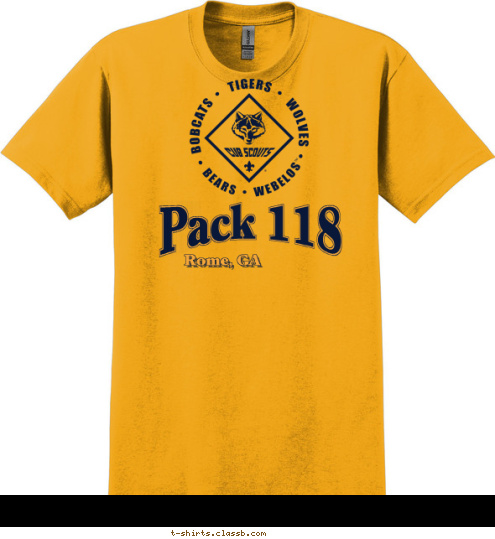 Rome, GA Pack 118 T-shirt Design 