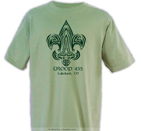 Lakeland, TN TROOP 455 T-shirt Design 