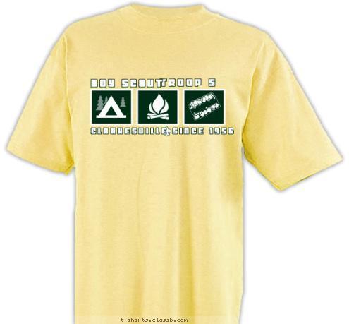 BOY SCOUT TROOP 5 CLARKESVILLE SINCE 1956 T-shirt Design 