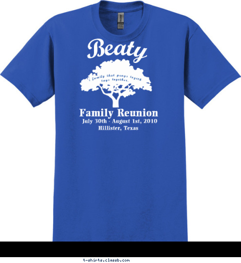 Custom T-shirt Design Beaty Reunion double-sided shirt