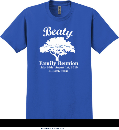 Custom T-shirt Design Beaty Reunion double-sided shirt