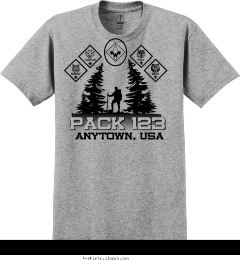 Batavia Pack 112 Cub Scouts
2010-2011 ANYTOWN, USA PACK 123 T-shirt Design 