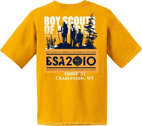 TROOP 123  ANYTOWN, USA TROOP 31
Charleston, WV
 T-shirt Design 