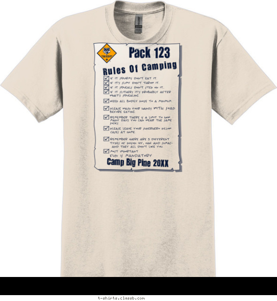 Camping Rules Shirt T-shirt Design