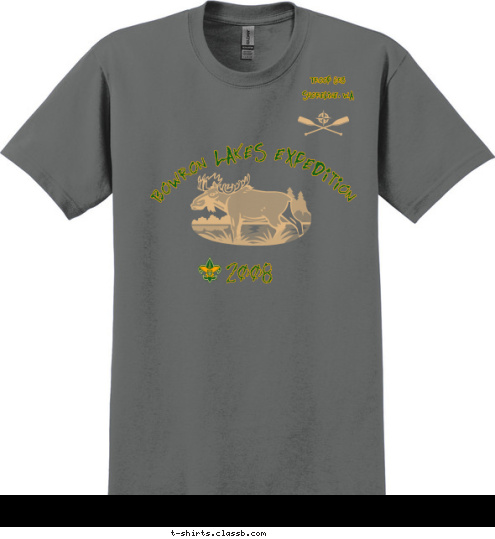 2008 BOWRON LAKES EXPEDITION TROOP 853
SHORELINE, WA T-shirt Design Bowron Lakes 4