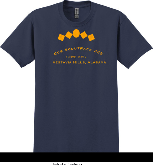 Alabama Since 1957 Cub ScoutPack 352 Vestavia Hills, Alabama T-shirt Design 