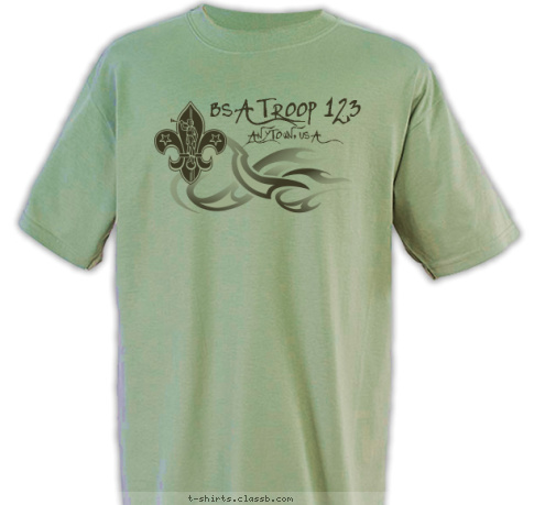 BSA TROOP 123 ANYTOWN, USA T-shirt Design 