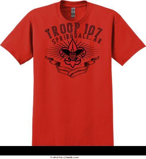 SPRINGDALE, AR TROOP 107 T-shirt Design BANNER