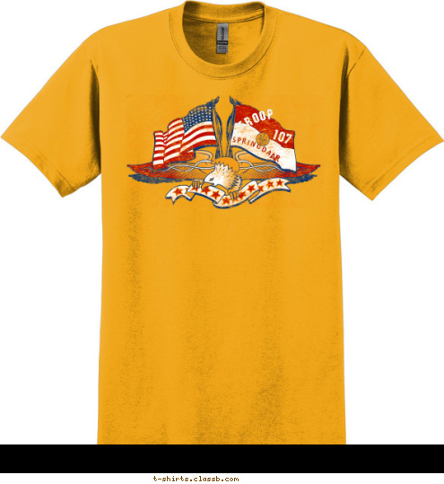 AR SPRINGDALE 107 TROOP T-shirt Design FLAGS