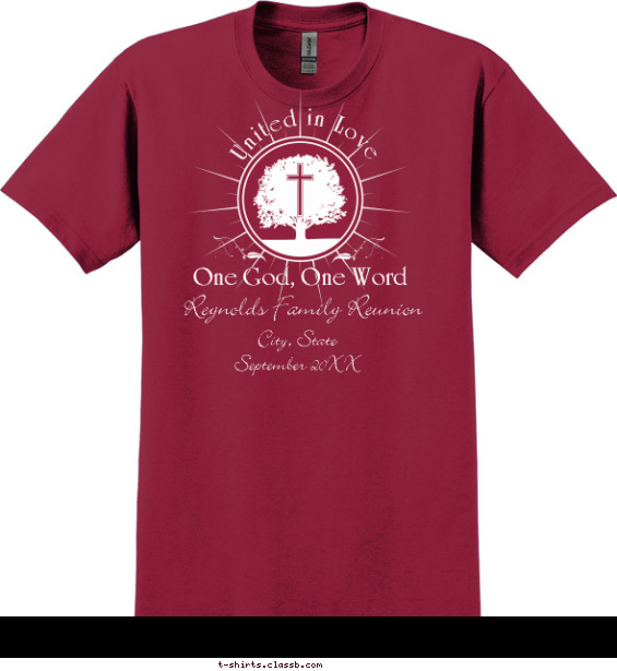 United in Love, One Word Shirt T-shirt Design