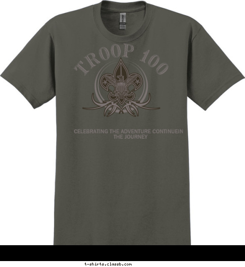 MOUNT VERNON,WA CELEBRATING THE ADVENTURE CONTINUEING THE JOURNEY TROOP 100 T-shirt Design 