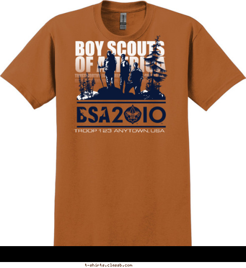 TROOP 123  ANYTOWN, USA T-shirt Design 