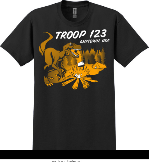 ANYTOWN, USA TROOP 123 T-shirt Design 