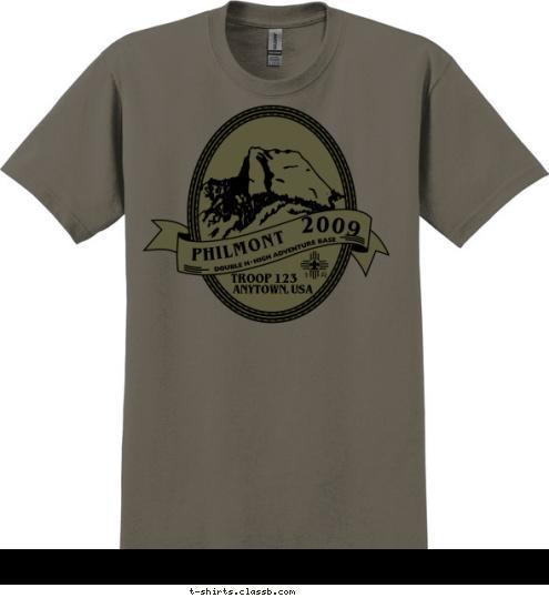 2009  ANYTOWN, USA
 TROOP 123 T-shirt Design 