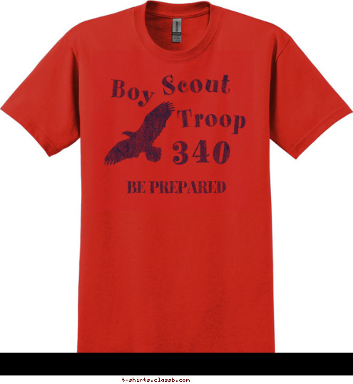 BE PREPARED 340 Troop Scout Boy  T-shirt Design 