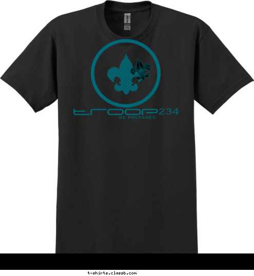 234 troop BE PREPARED T-shirt Design 