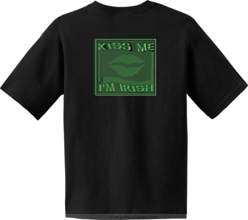 dark T-shirt Design Kiss Me, I'm Irish