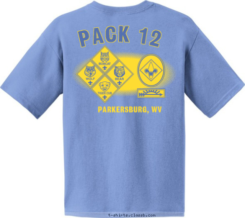 PARKERSBURG, WV PACK 12 PARKERSBURG, WV PACK 12 PARKERSBURG, WV PACK 12 T-shirt Design 