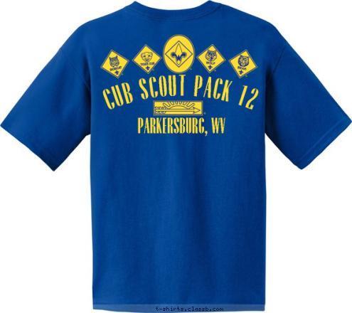 PARKERSBURG, WV We're following Akela to the Arrow of Light! PACK 12 CUB SCOUT PACK 12 PARKERSBURG, WV Cub Scout T-shirt Design 