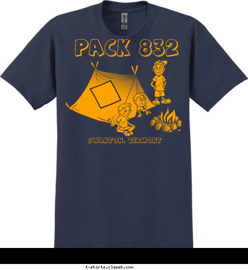 Swanton, Vermont PACK 832 T-shirt Design 