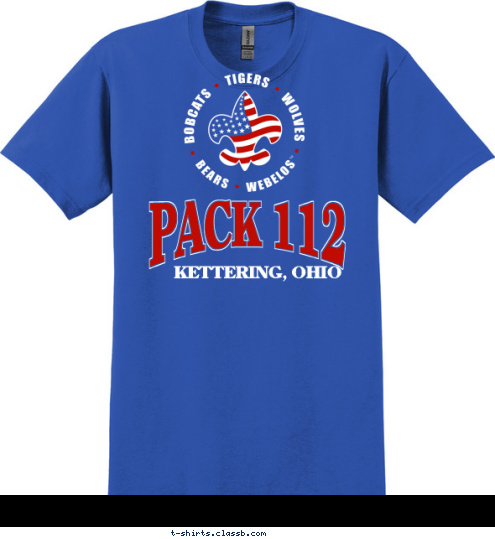 KETTERING, OHIO PACK 112 T-shirt Design 