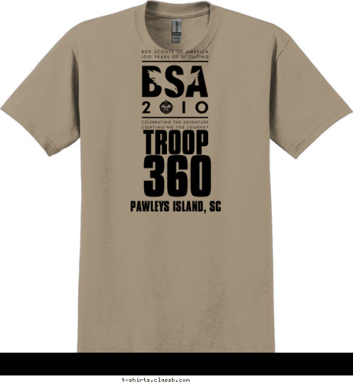 TROOP 360 PAWLEYS ISLAND, SC T-shirt Design 