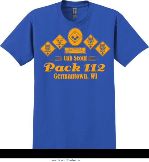 Germantown, WI Pack 112 Cub Scout  T-shirt Design 