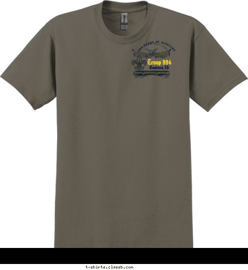 Troop 994 Woodstock, GA 100 YEARS OF SCOUTING When Tradition Meets Tomorrow T-shirt Design 