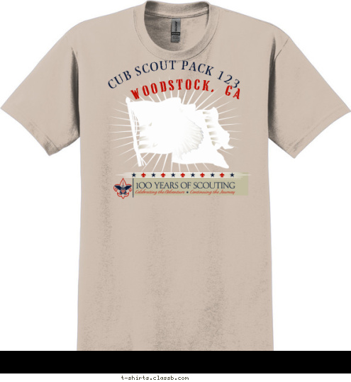 CUB SCOUT PACK 123 CUB SCOUT PACK 123 Woodstock, GA T-shirt Design 