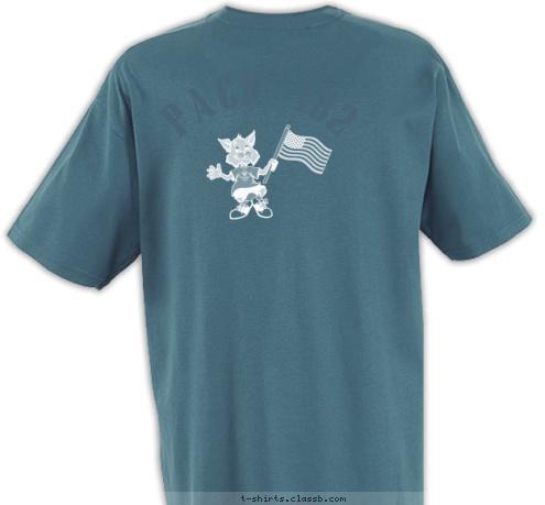 ESTABLISHED PACK 182 JACKSONVILLE, FL 2008 PACK 182 T-shirt Design blue/white aged