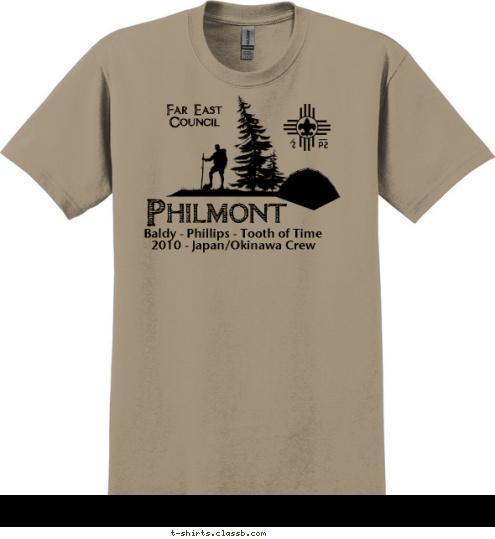 Baldy - Phillips - Tooth of Time
2010 - Japan/Okinawa Crew Philmont Far East
Council T-shirt Design 