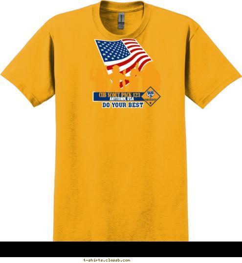 DO YOUR BEST ANYTOWN, USA CUB SCOUT PACK 123 T-shirt Design 