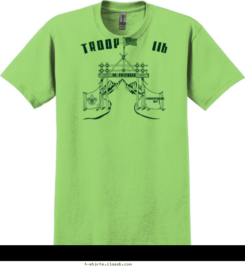 TROOP    116 BE PREPARED PARKERSBURG
    WV T-shirt Design 