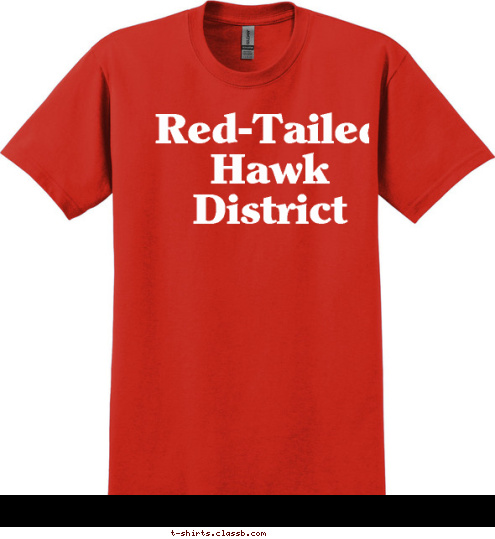 Red-Tailed Hawk District T-shirt Design 