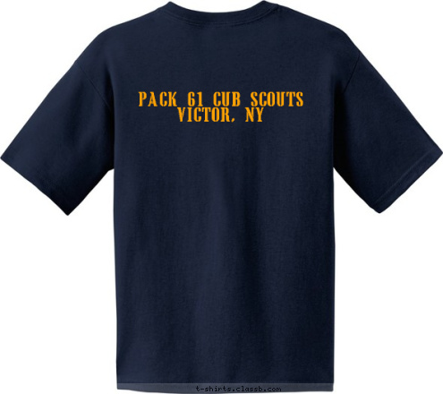 PACK 61 CUB SCOUTS  VICTOR, NY  ESTABLISHED VICTOR, NY 1958 PACK 61 T-shirt Design 